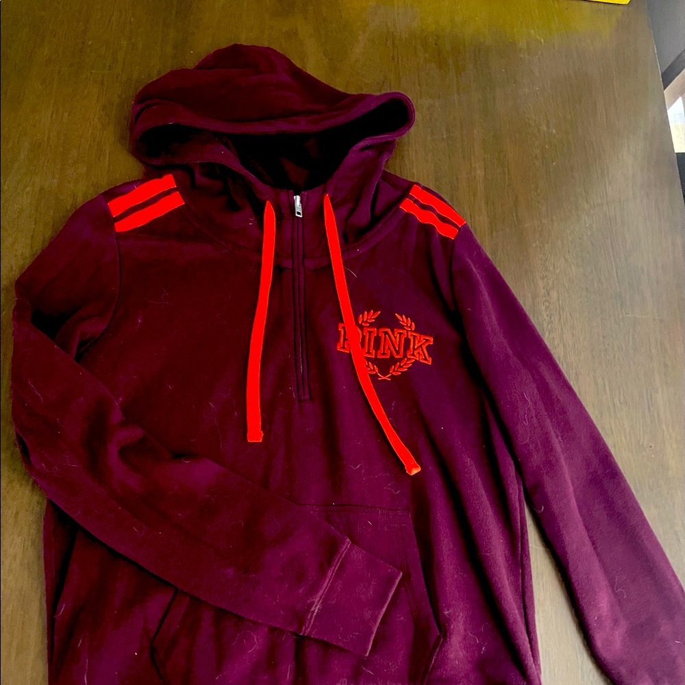 PINK 3/4 zip sweatshirt